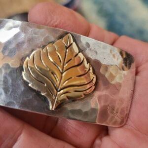 Jim Hayes style sterling silver 14k buckle